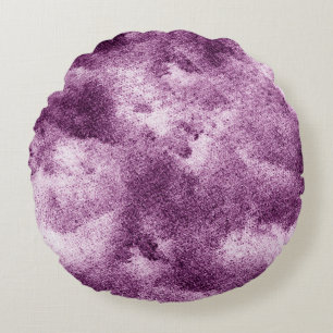 Gemusterte, violette, abstrakte, geschmückte, alte rundes kissen
