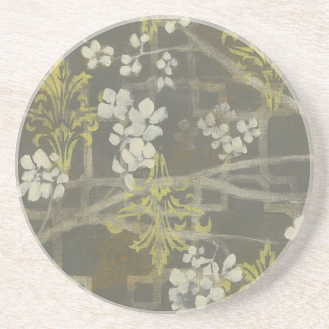 Gemusterte Zweigstelle Blossom I Getränkeuntersetzer (Vorne)