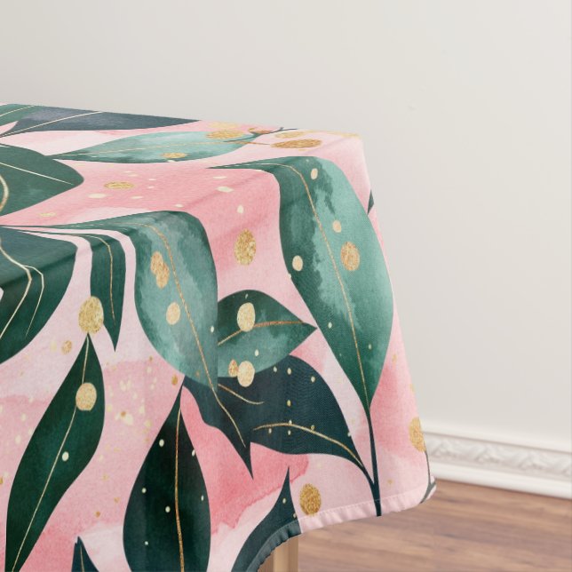 Gemusterter botanischer Winterurlaub Tischdecke (Beispiel)