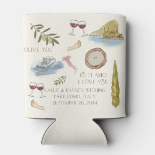 Gemusterter Comer See Gastgeschenk Hochzeit Cooler Dosenkühler