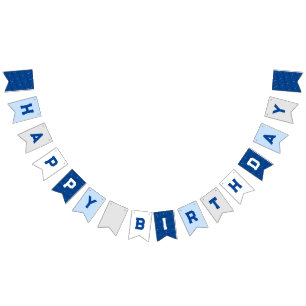 Gemusterter Geburtstag Wimpelkette