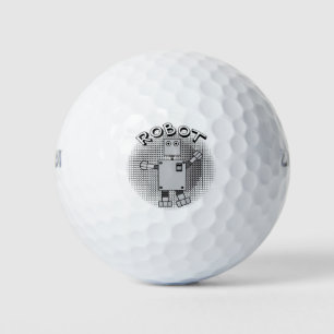 Gemusterter Hintergrund des Robotertextes Golfball