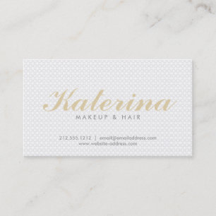 Gemusterter Name in der Gold Business Card Visitenkarte
