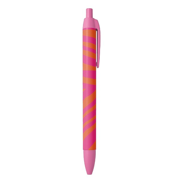 Gemusterter Pen, rosa und orange Kugelschreiber (Unterseite (Vertikal))
