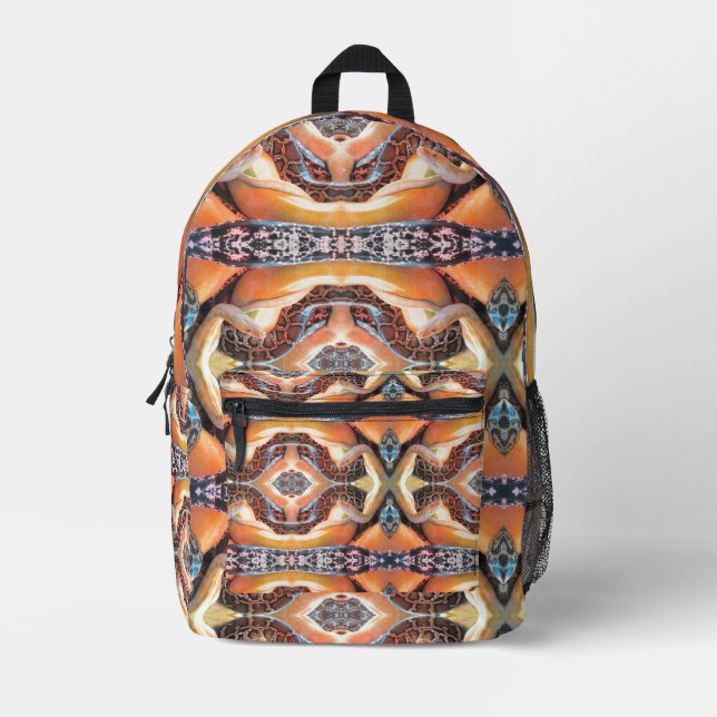 Gemusterter Python-Rucksack Bedruckter Rucksack (Vorderseite)