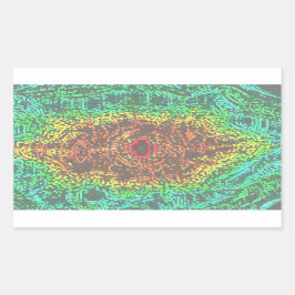 Gemusterter Regenbogenaufkleber Rechteckiger Aufkleber