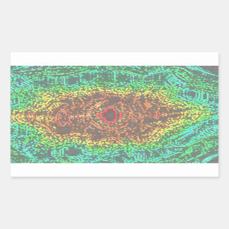 Gemusterter Regenbogenaufkleber Rechteckiger Aufkleber