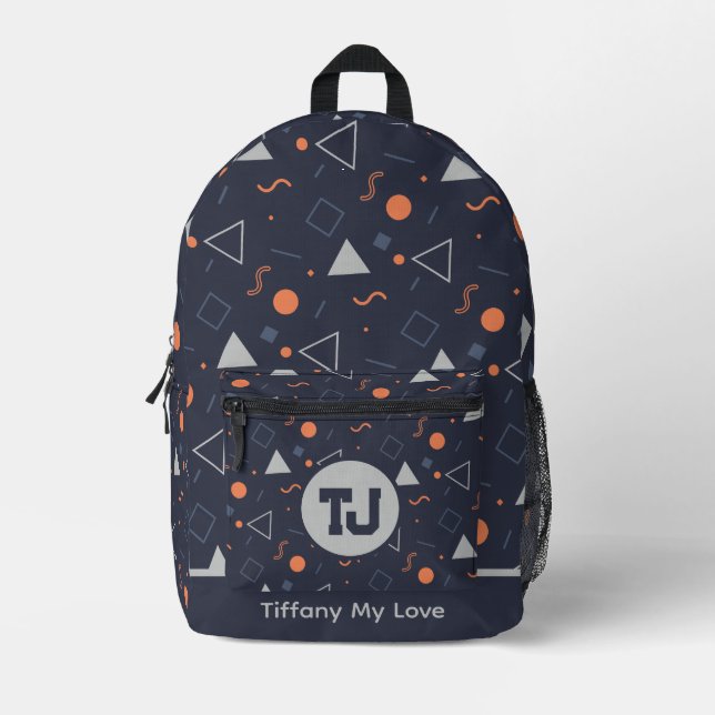 Gemusterter Rucksack für den Vorschulsport (Vorderseite)