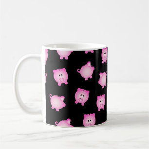 Gemusterter Schweinebusskasten Kaffeetasse