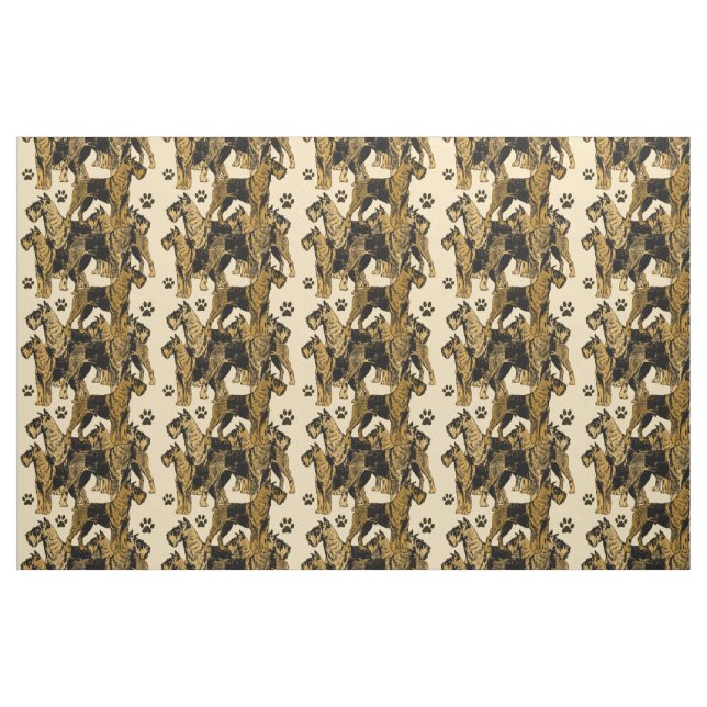 Gemustertes Airedales Stoff (Fat Quarter (45,7 x 55,9 cm))