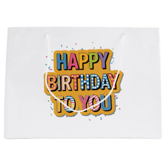 Gemustertes Alles Gute zum Geburtstag Große Geschenktüte