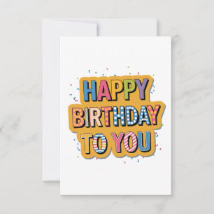 Gemustertes Alles Gute zum Geburtstag RSVP Karte