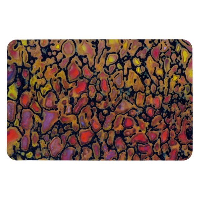 Gemustertes Dinosaurierskelett Magnet (Horizontal)