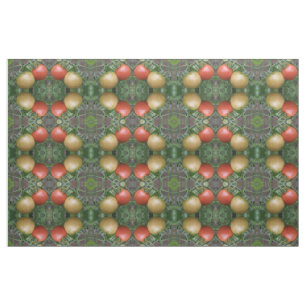 Gemustertes Gewebe aus Orangen und Roten Tomaten Stoff