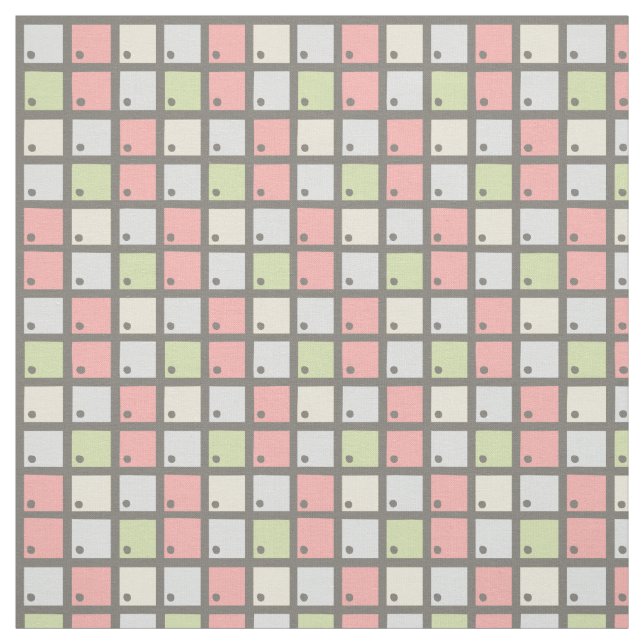 Gemustertes Gewebe Pastel Grid Stoff (Muster)