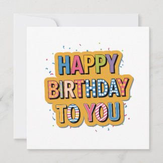 Gemustertes Happy Birthday Einladung