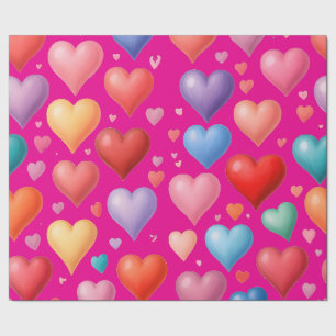 Gemustertes Herz, perfekt für Geschenke, Valentins Geschenkpapier