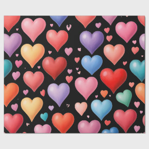 Gemustertes Herz, perfekt für Geschenke, Valentins Geschenkpapier