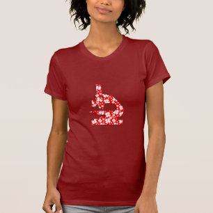 Gemustertes Mit Blumenmicrosope T-Shirt