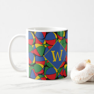 Gemustertes Monogramm des Circus Juggling Artist Kaffeetasse