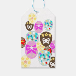 Gemustertes Ostereier Geschenkanhänger