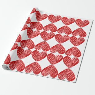 Gemustertes Papier für das Rotherz Geschenkpapier