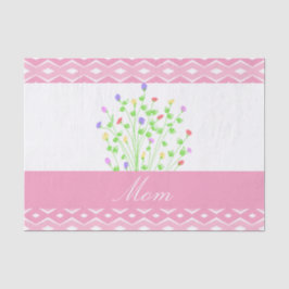 Gemustertes rosa Gewebpapier für die Mama Seidenpapier