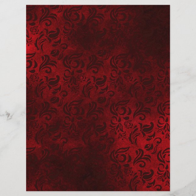Gemustertes Scrapbook Paper von Roter Flora (Vorderseite)