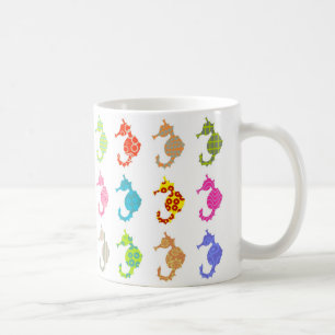 Gemustertes Seepferd Tasse
