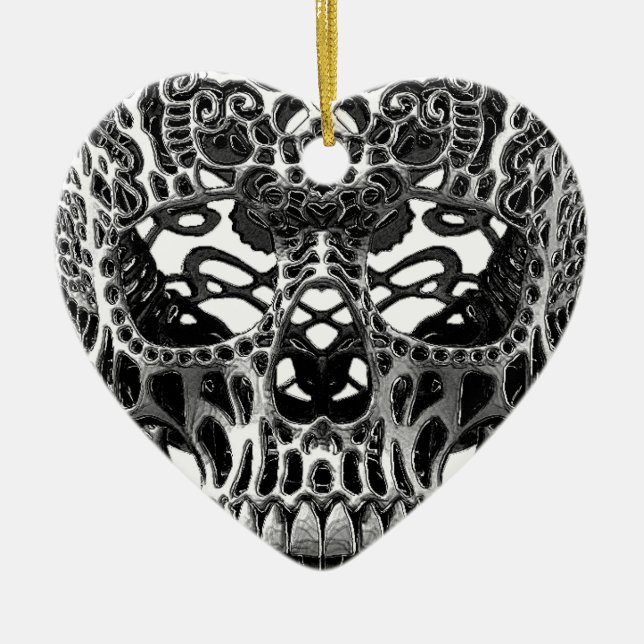 Gemustertes Skull.png Keramikornament (Vorne)