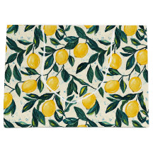 Gemustertes SpiralNotebook aus hellgelber Lemon