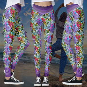Gemustertes Tanzen mit Blume & Butterflies PV01 Leggings