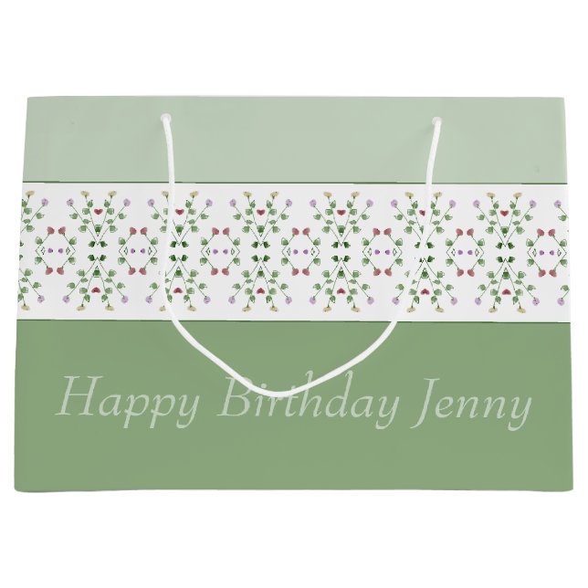 Gemustertes Trimmsystem für Floral Große Geschenktüte (Vorderseite)