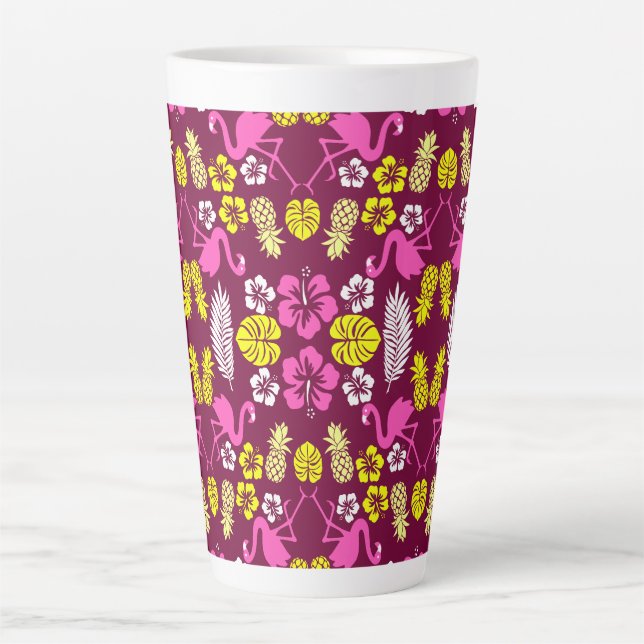 Gemustertes tropisches Obst Milchtasse (Vorderseite)