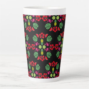 Gemustertes tropisches Obst Milchtasse