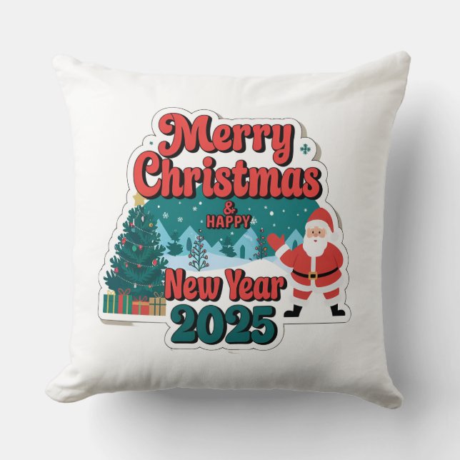 Gemütlich bis 2025: Das neue Jahr-Kissen Kissen (Vorderseite)