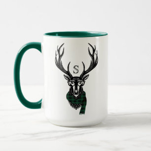 Gemütlich & gemütlich   Green Buffalo Kariert Deer Tasse