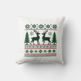 Gemütlich Nordic Christmas Rentier Kissen