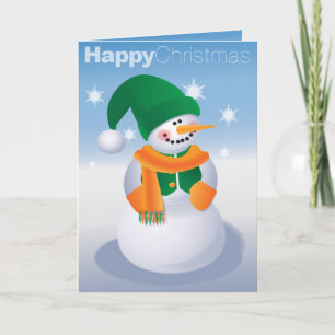 Gemütlich Schneemann Feiertagskarte