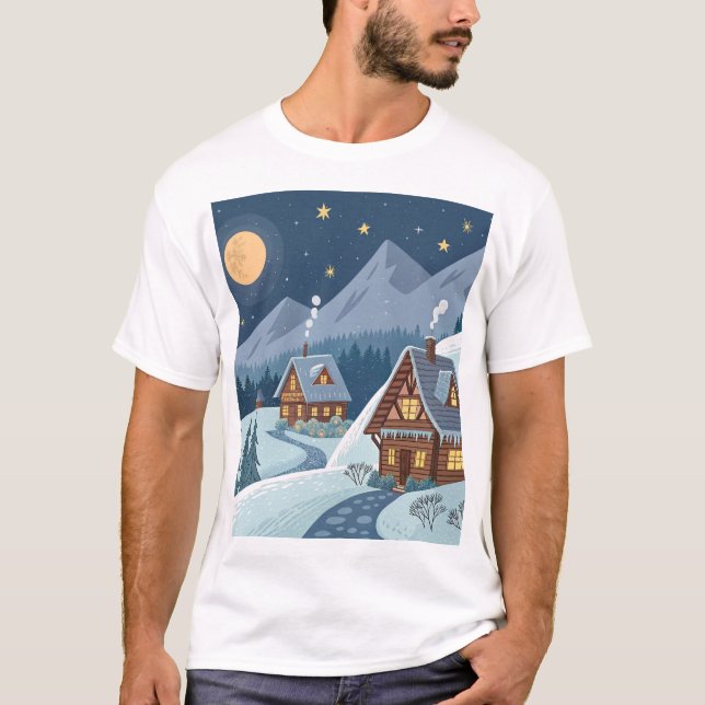 Gemütliche Alpenorte T-Shirt (Vorderseite)