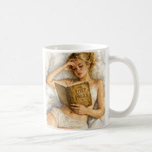 Gemütliche Ästhetik für Buchliebhaber Kunst Kaffeetasse
