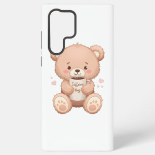 Gemütliche Bärenillustration für Kaffeeliebhaber Samsung Galaxy Hülle