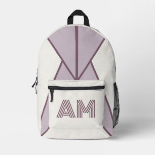 Gemütliche Beeren-Asch-Lavendel-Geometrie-Tasche Bedruckter Rucksack