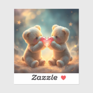 Gemütliche Begleiter - Quadratischer Vinyl-Aufkleb Aufkleber