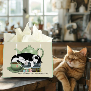 Gemütliche Bücher Katze Smoking Tee Süße Grüne Tee Große Geschenktüte