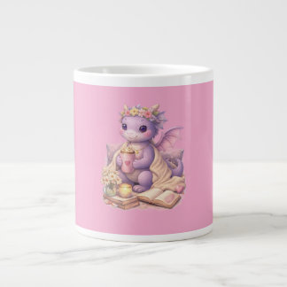 Gemütliche Bücher-Mama-Drache-Kaffeetasse Jumbo-Tasse