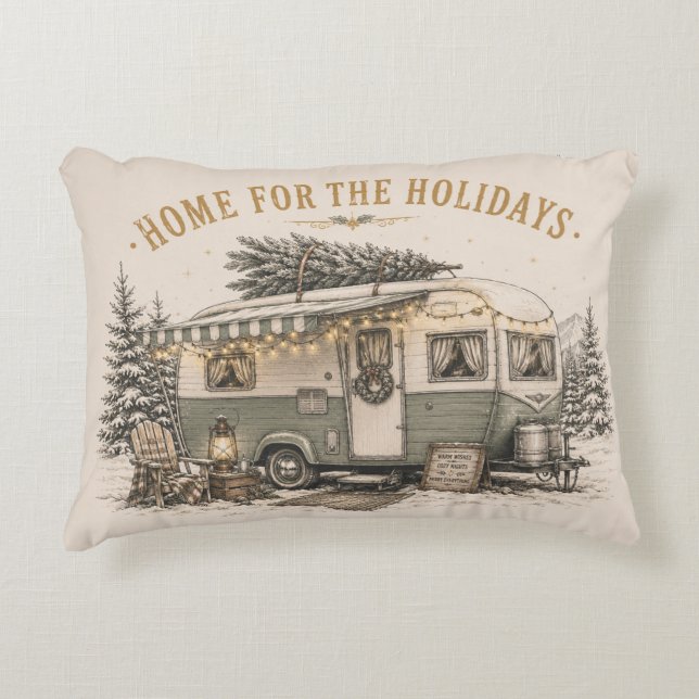 Gemütliche Camper-Weihnachts-Sofa-Dekoration Dekokissen (Vorderseite)