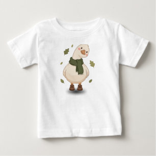 Gemütliche Cartoon-Ente im Herbst Baby T-shirt