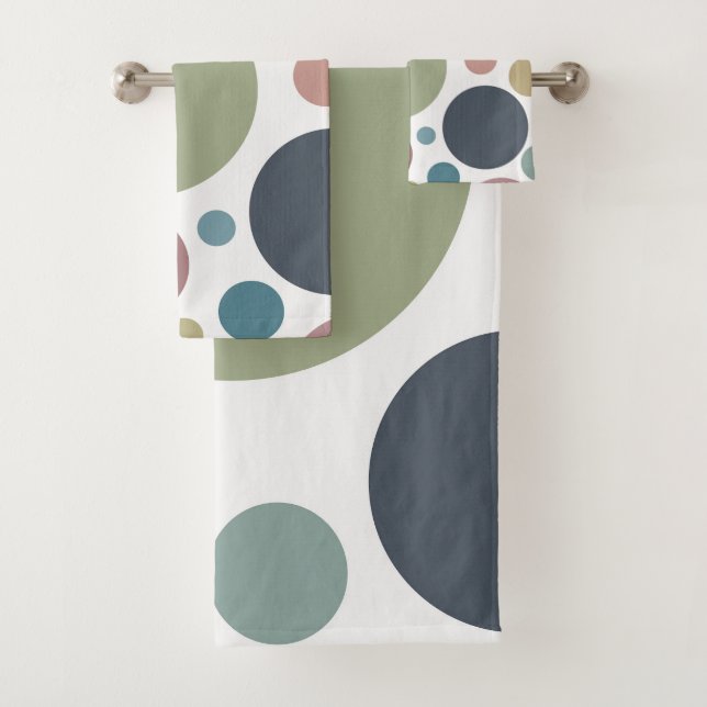 Gemütliche Coole Polka-Dots Badhandtuch Set (Insitu)