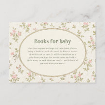 Gemütliche Cottage-Blumen-Baby-Shower-Bücher für B